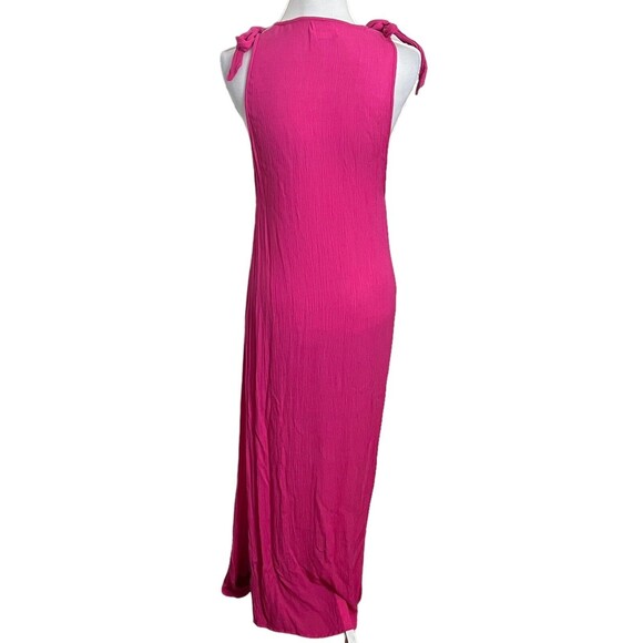 Lovers + Friends Grommie Maxi Dress Bright Pink Size Small Beachy Boho - Picture 7 of 11